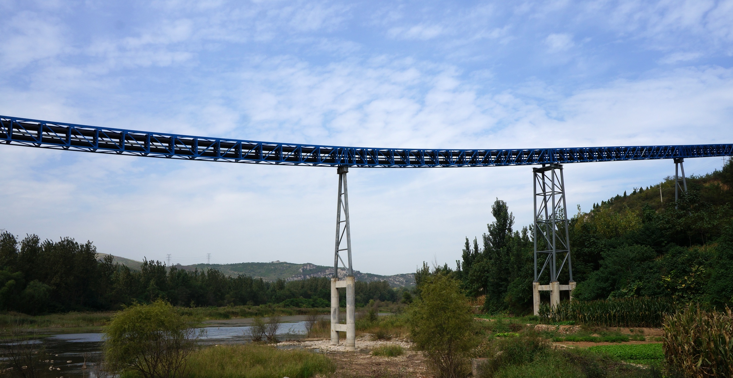 Yubei  China - Correa tubular de 15km un solo tramo.